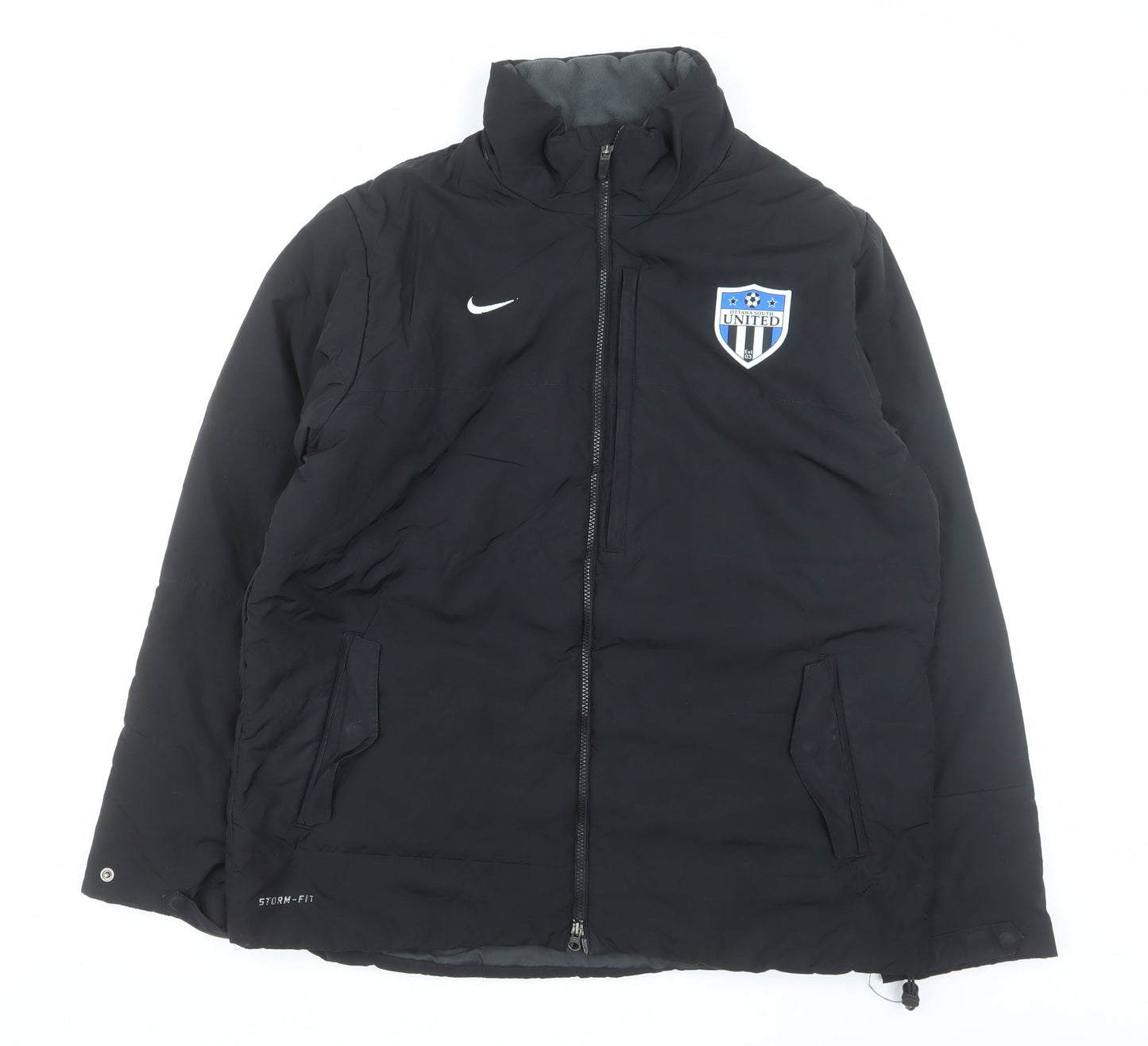 Nike Mens Black Storm-FIT Puffer Jacket L Regular 42in Waterproof
