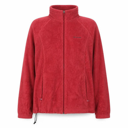 Columbia Women's Red Full Zip Fleece Sweatshirt XL Warm Outdoor