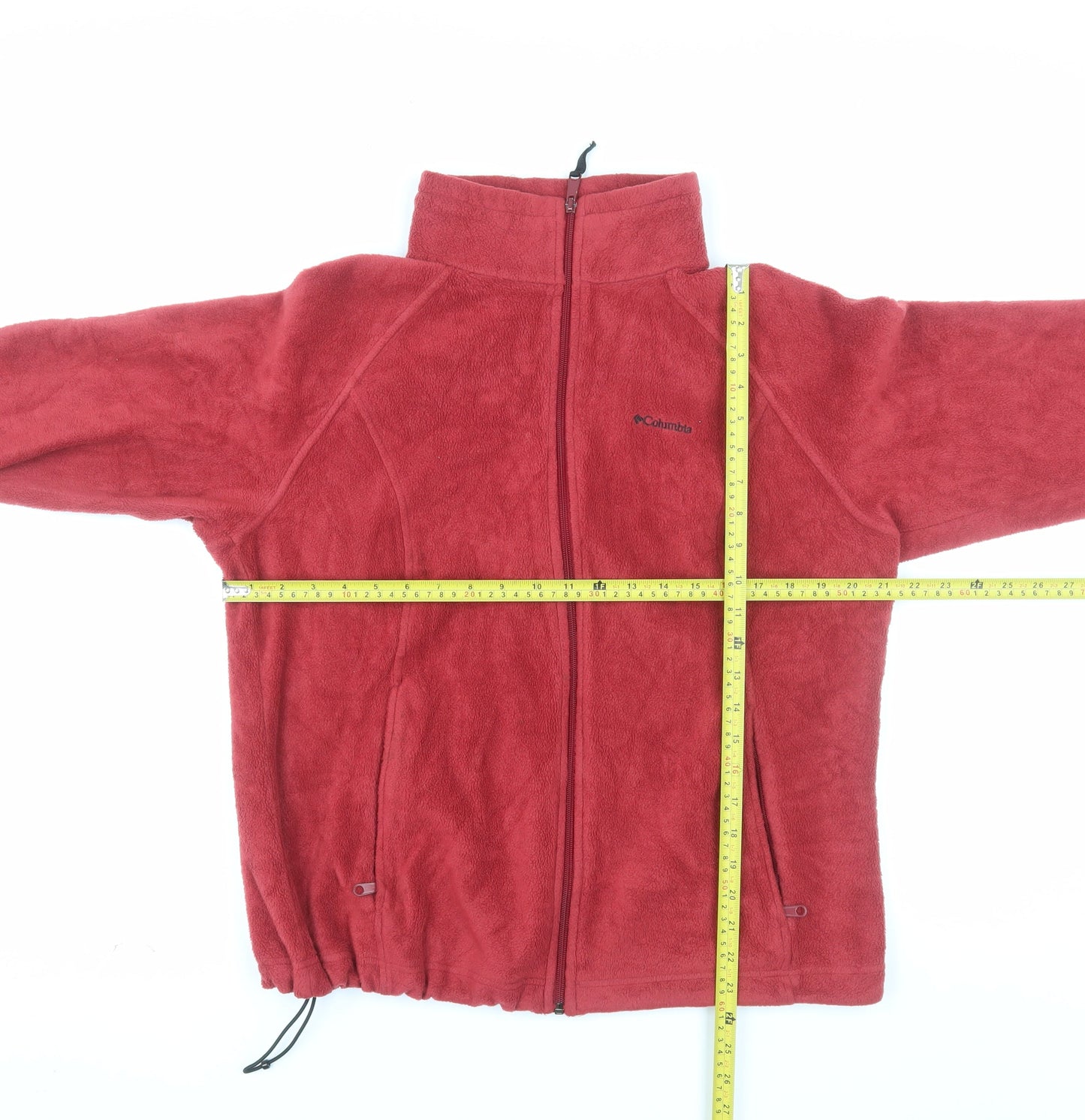 Columbia Women's Red Full Zip Fleece Sweatshirt XL Warm Outdoor