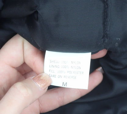 New Extra Women's Black Pink Puffer Jacket M Winter Nylon