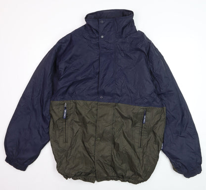 Cherokee Men's Blue Windbreaker Jacket M Nylon Zip Casual