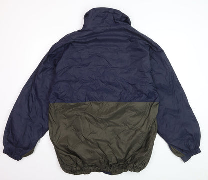 Cherokee Men's Blue Windbreaker Jacket M Nylon Zip Casual