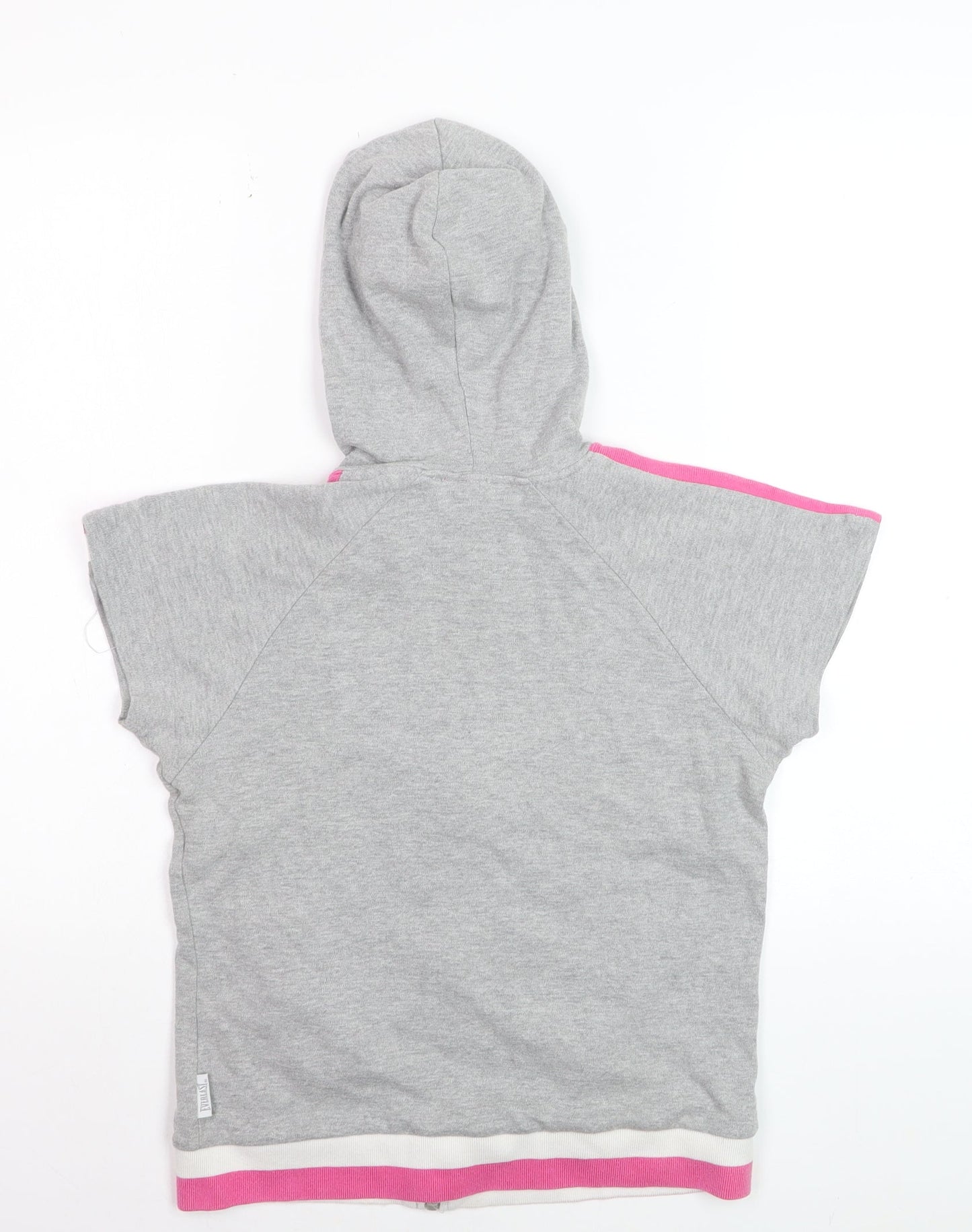 Everlast Women’s Grey & Pink Full Zip Sleeveless Hoodie Size M