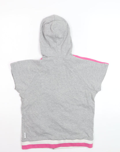 Everlast Women’s Grey & Pink Full Zip Sleeveless Hoodie Size M