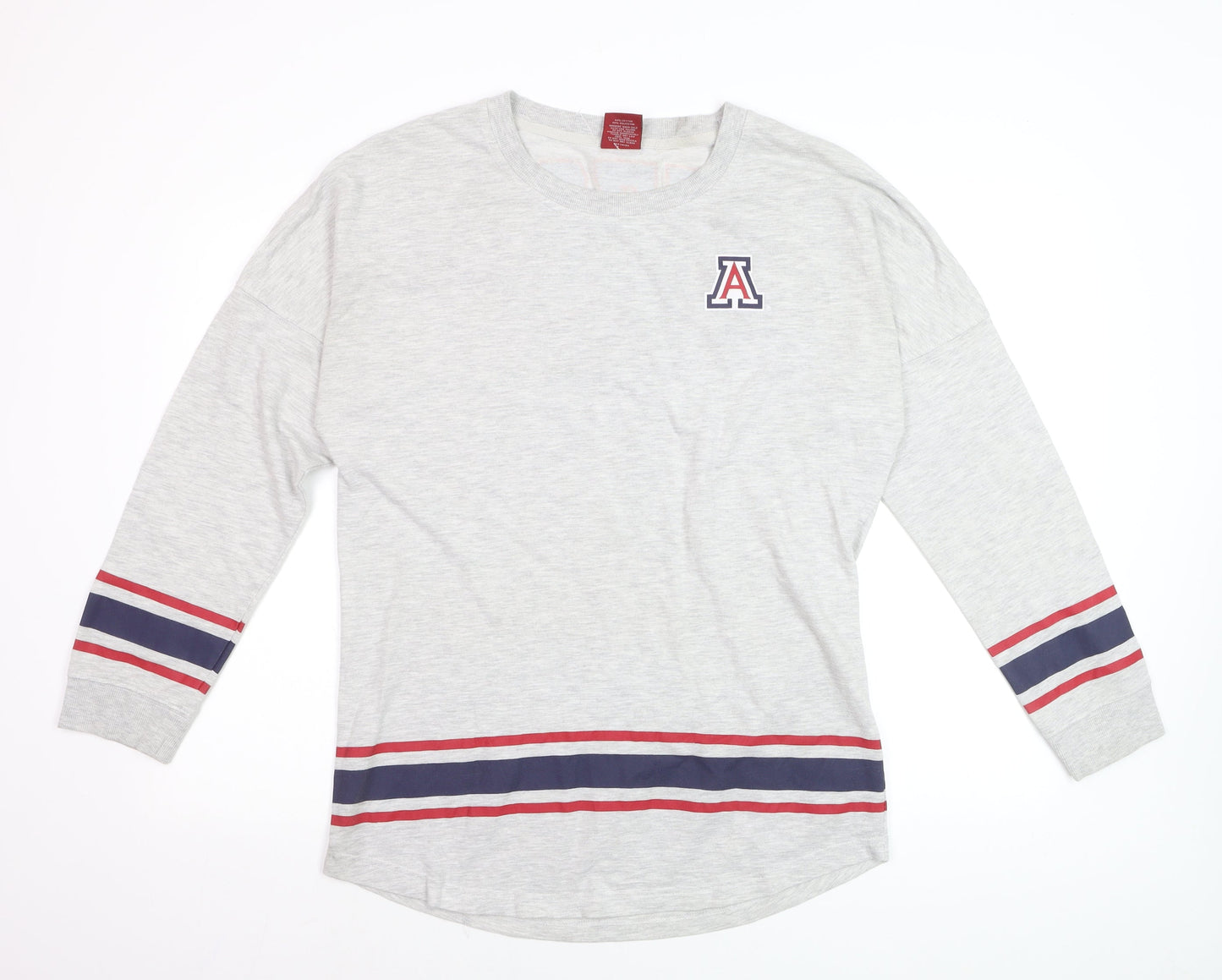 Colosseum Women Grey Arizona Wildcats Long Sleeve Pullover Sweatshirt L