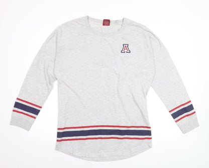 Colosseum Women Grey Arizona Wildcats Long Sleeve Pullover Sweatshirt L