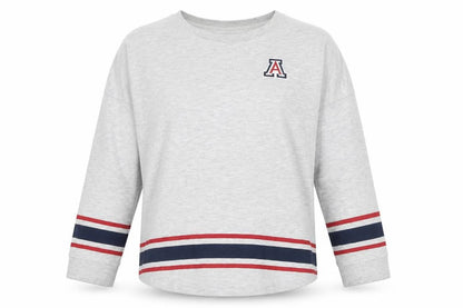 Colosseum Women Grey Arizona Wildcats Long Sleeve Pullover Sweatshirt L