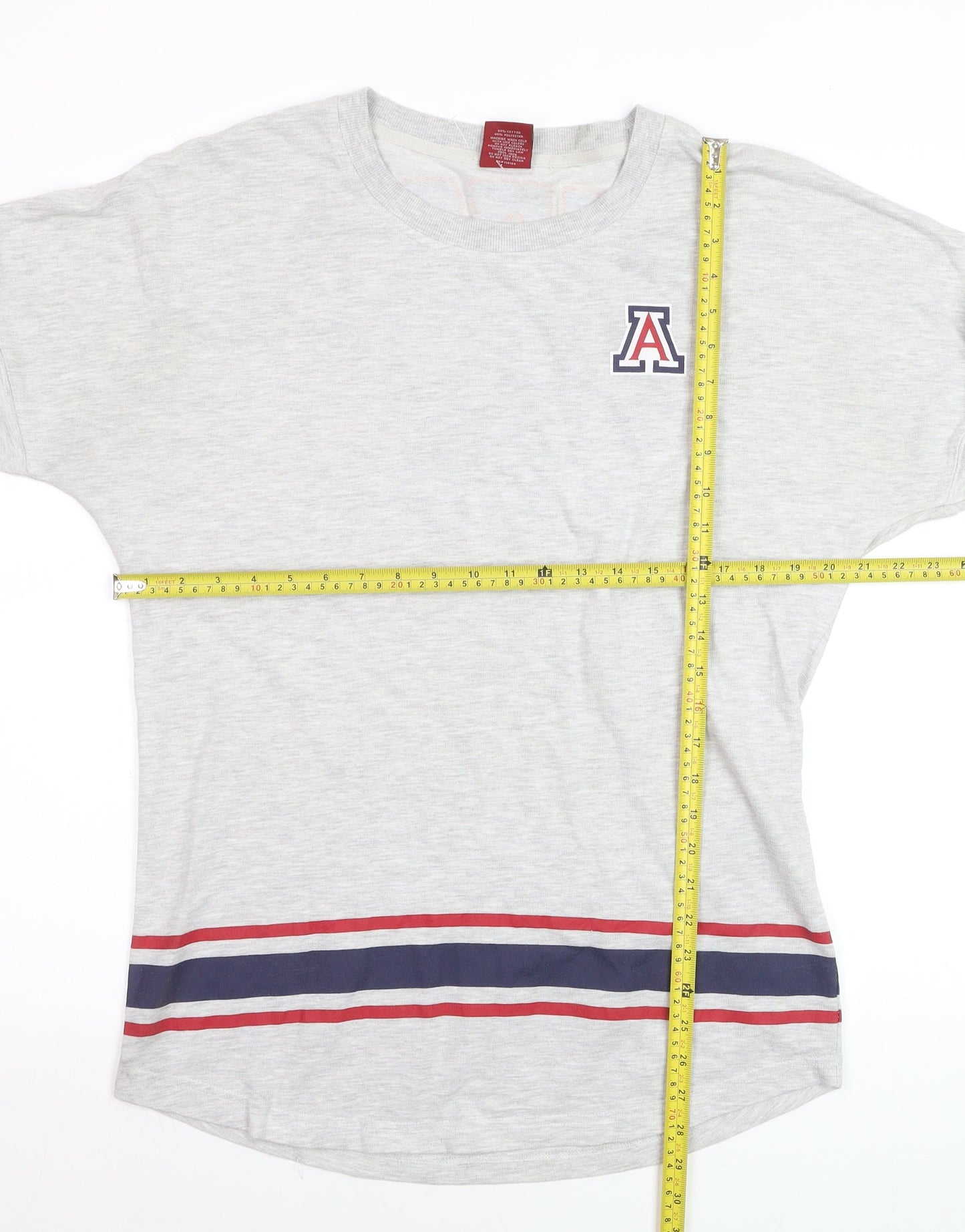 Colosseum Women Grey Arizona Wildcats Long Sleeve Pullover Sweatshirt L