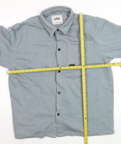 Tokyo Laundry Men’s Grey XL Button-Up Casual Shirt Long Sleeve Cotton Blend