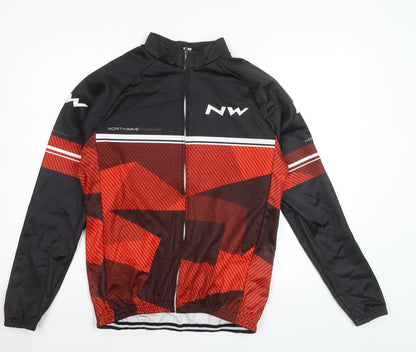 Northwave Men's Red Black XL Cycling Jacket Full Zip Lightweight