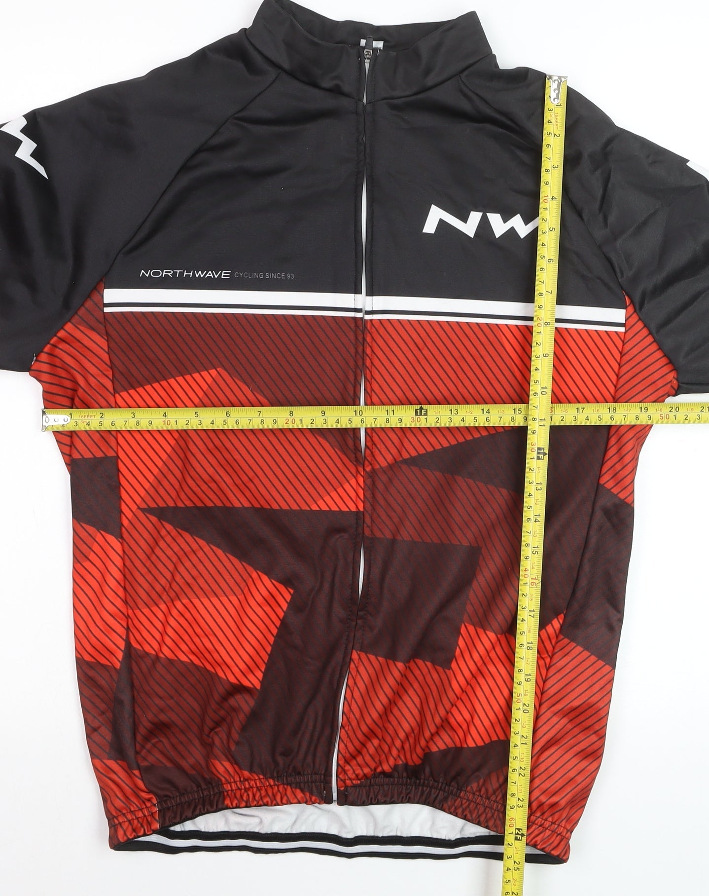 Northwave Men's Red Black XL Cycling Jacket Full Zip Lightweight