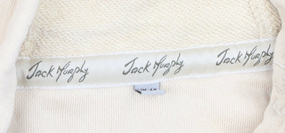 Jack Murphy Women's Beige Full Zip Hoodie UK 14 Cotton Casual