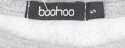 Boohoo Women's Grey 'Chicago' Pullover Sweatshirt Size S