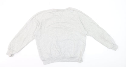 Marks and Spencer Peanuts Grey Marl Women’s Sweatshirt Size 10 Snoopy Graphic Classic Crew Neck