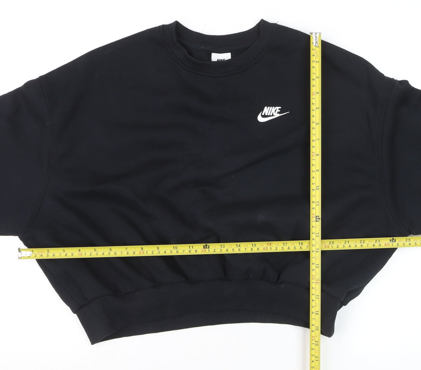 Nike Women's Black Cotton Blend Pullover Sweatshirt Size M
