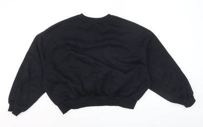 Nike Women's Black Cotton Blend Pullover Sweatshirt Size M