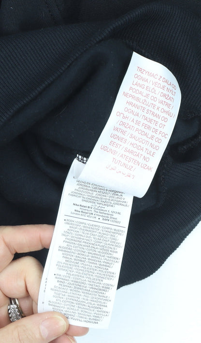 Nike Women's Black Cotton Blend Pullover Sweatshirt Size M
