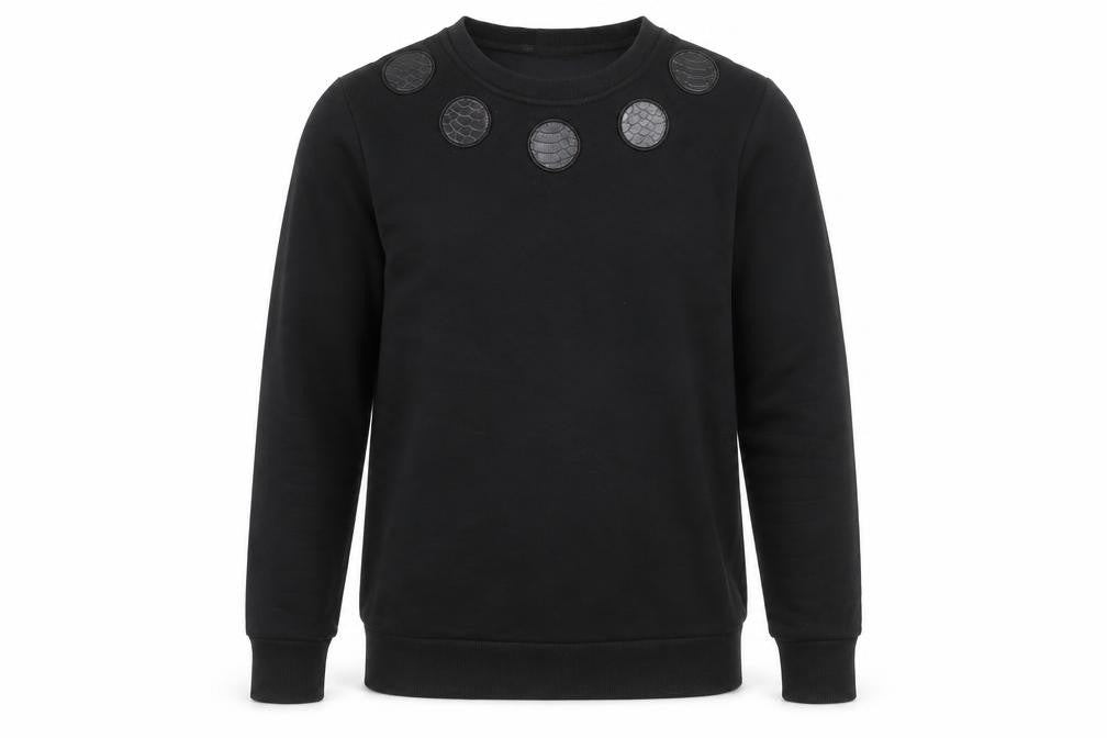 Black Bananas Men's Black Small Crew Neck Pullover Sweatshirt