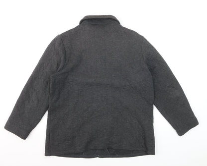 Jumper Men's Grey Full Zip Cotton Blend Casual Jacket M