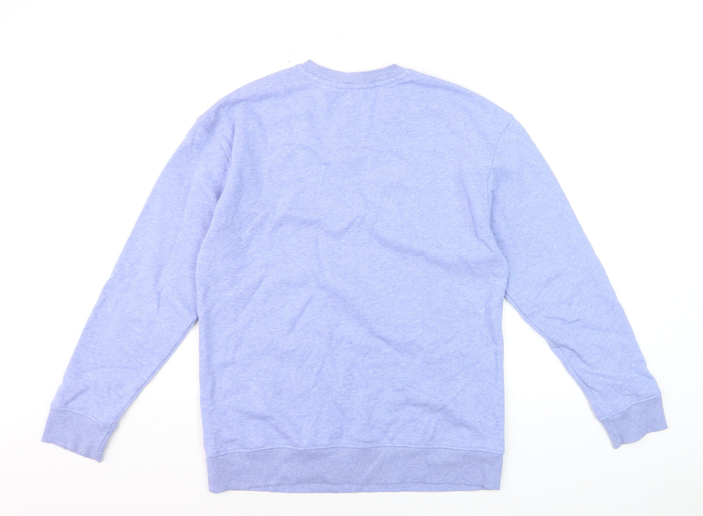 Marks and Spencer Women Blue Mix Cotton Blend Crew Neck Sweatshirt Size 8