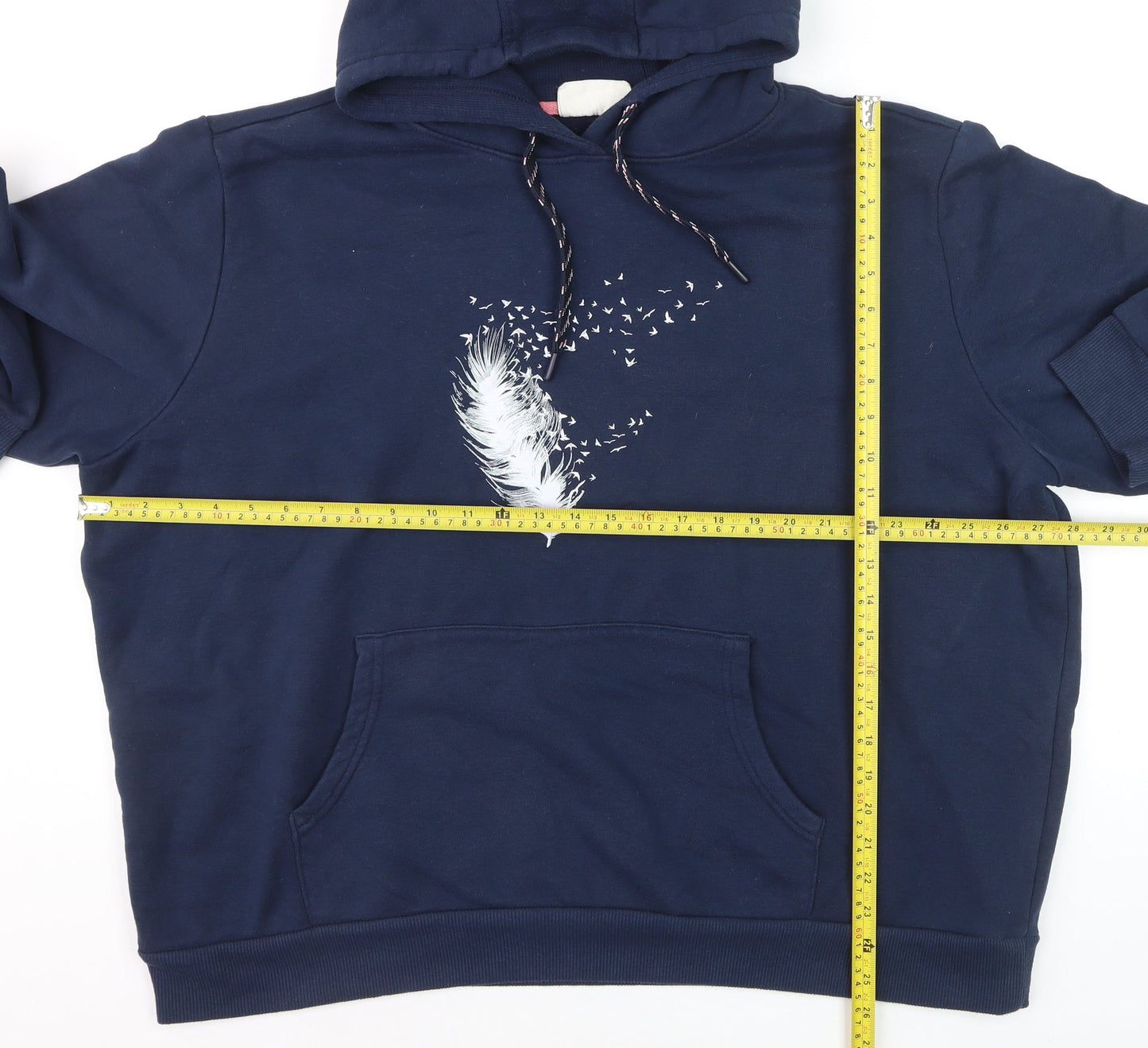 Mountain Warehouse Women's Navy Pullover Hoodie Size 22 Feather Print