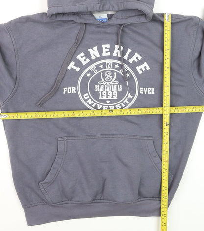 SAFON Boys Grey Pullover Hoodie Tenerife University Print XL Cotton Blend