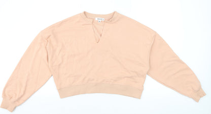 Missguided Women Beige UK 8 Pullover Sweatshirt Relaxed Fit