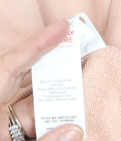 Missguided Women Beige UK 8 Pullover Sweatshirt Relaxed Fit