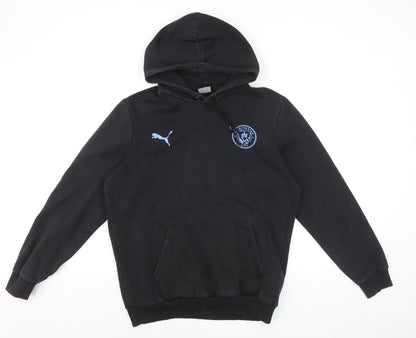 Puma Mens Black Medium Pullover Hoodie Manchester City Fleece