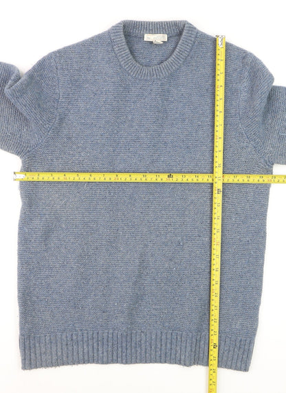 Gap Men's Blue Lambswool Crew Neck Pullover Jumper M