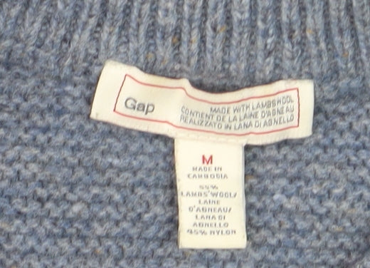 Gap Men's Blue Lambswool Crew Neck Pullover Jumper M