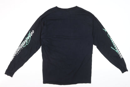 Fashion Nova Men's Black Tokyo Racing Long Sleeve Graphic Shirt Size L