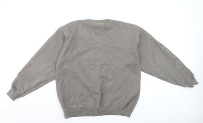 Adidas Men's Grey Medium Pullover Crew Neck Sports Sweatshirt