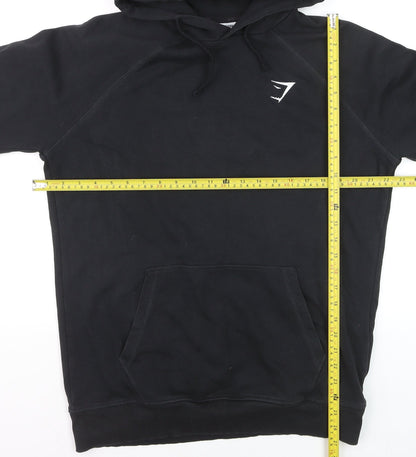 Gymshark Men's Black Pullover Hoodie Size M Regular Fit