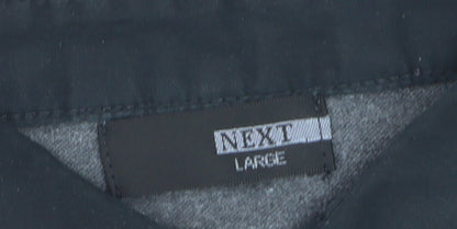 Next Men’s Grey V-Neck Pullover Jumper Large Cotton Blend
