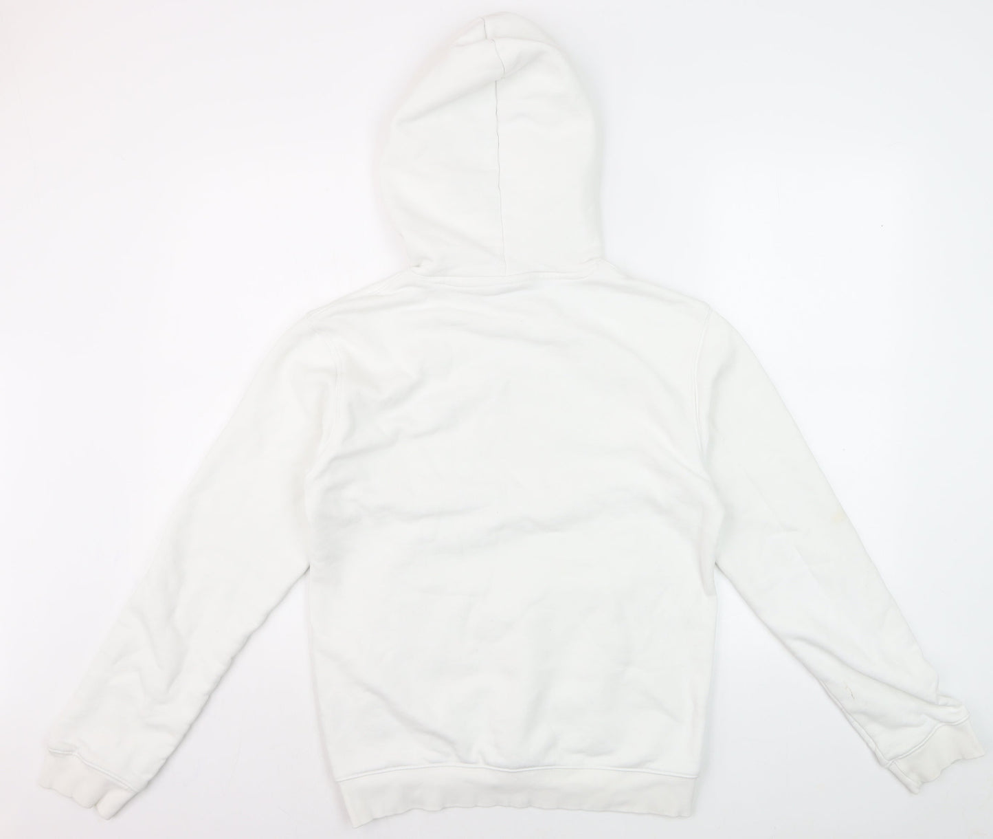 Adidas Girls White XS Pullover Fleece Hoodie with Logo