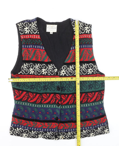 Susan Bristol Men's Multicoloured Fair Isle Knit Sleeveless Vest M