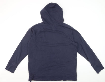 Champion Men's Navy Blue Pullover Hoodie XL Cotton Blend Logo
