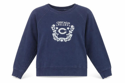 NFL For Her Chicago Bears Navy Blue Cotton Sweatshirt Women's L