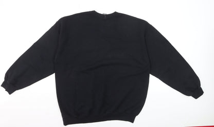 Gildan Men's Black Heavy Blend Graphic Pullover Sweatshirt L