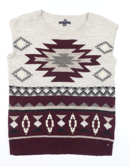 American Eagle Outfitters Men's Beige Aztec Wool Knit Vest XS