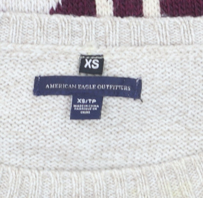American Eagle Outfitters Men's Beige Aztec Wool Knit Vest XS