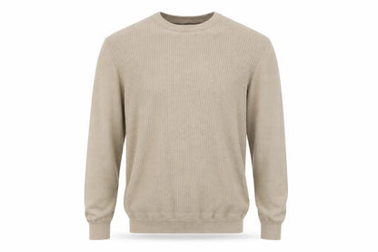 Zara Men’s Beige Cotton Knit Crew Neck Pullover Jumper M