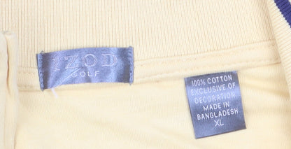 IZOD Men’s Beige XL 1/2 Zip Cotton Golf Sweatshirt