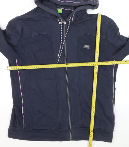 Hugo Boss Men's Blue Full Zip Hoodie XL Regular Fit