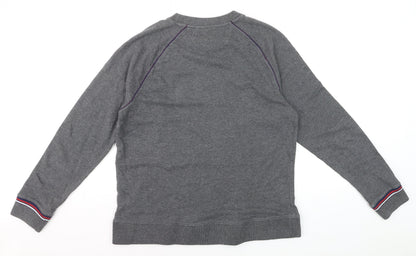 FILA Men's Grey Logo Pullover Sweatshirt M Regular Fit
