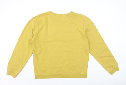 Shark Tee Men's Yellow Galveston Island Texas Pullover Sweatshirt L