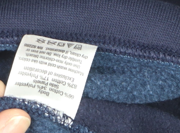 Russell Men’s Blue Crew Neck Pullover Sweatshirt Fleece Size M