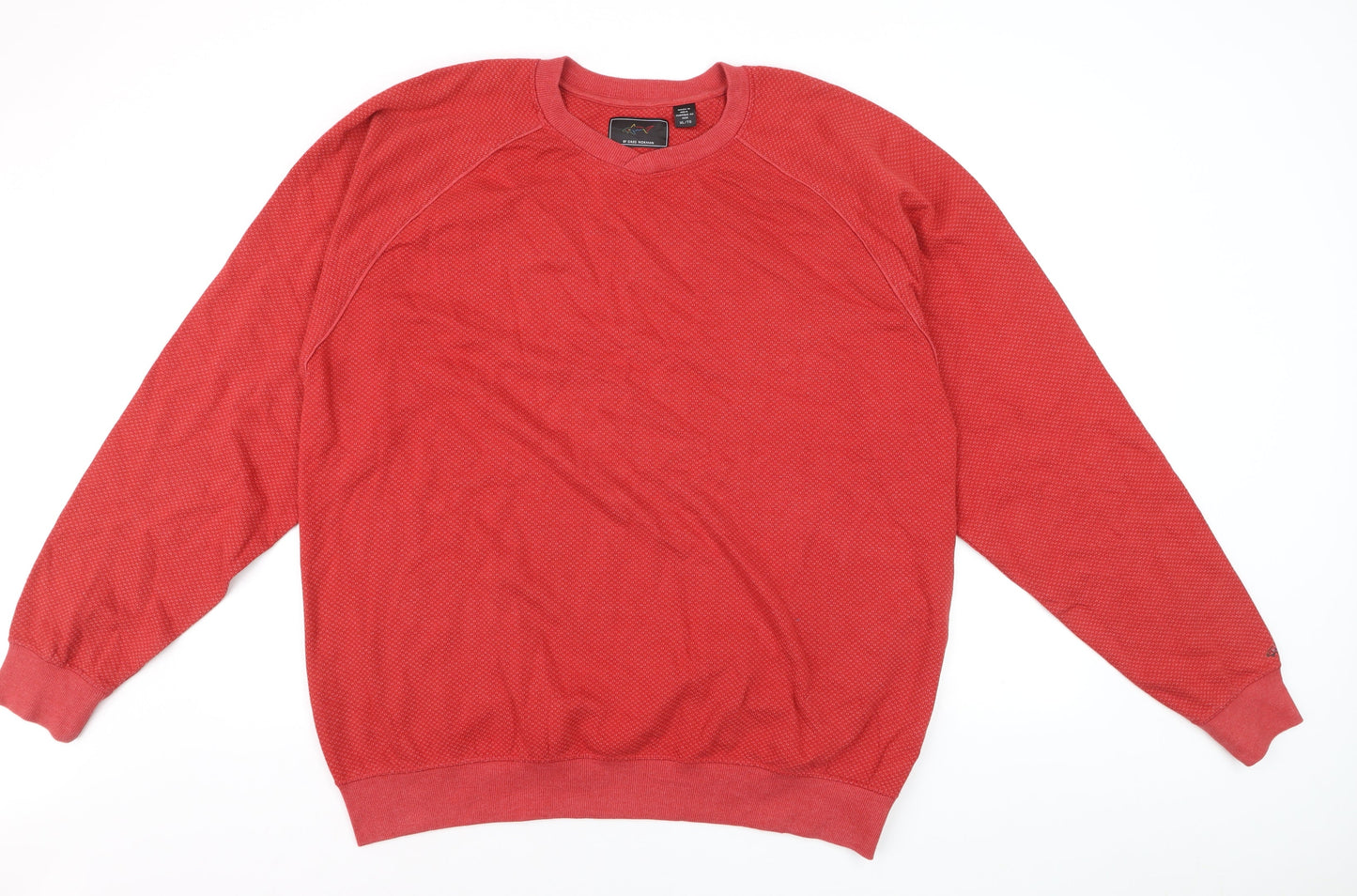 Greg Norman Men's Red XL Pullover Cotton Blend Crew Sweatshirt