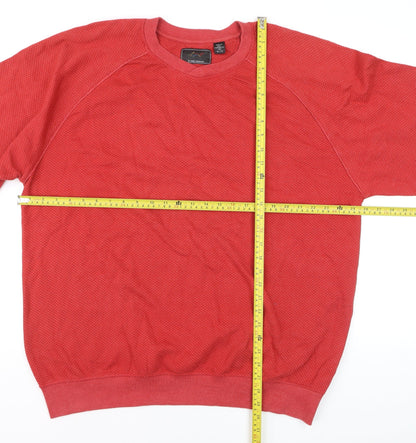 Greg Norman Men's Red XL Pullover Cotton Blend Crew Sweatshirt